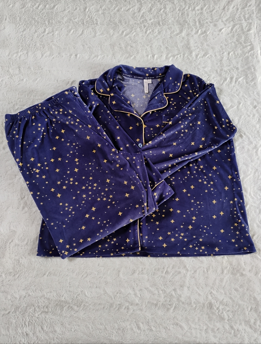 Joyspun Soft Velour Star Print Pajama Set